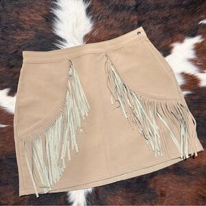 Fringe Mini Skirt